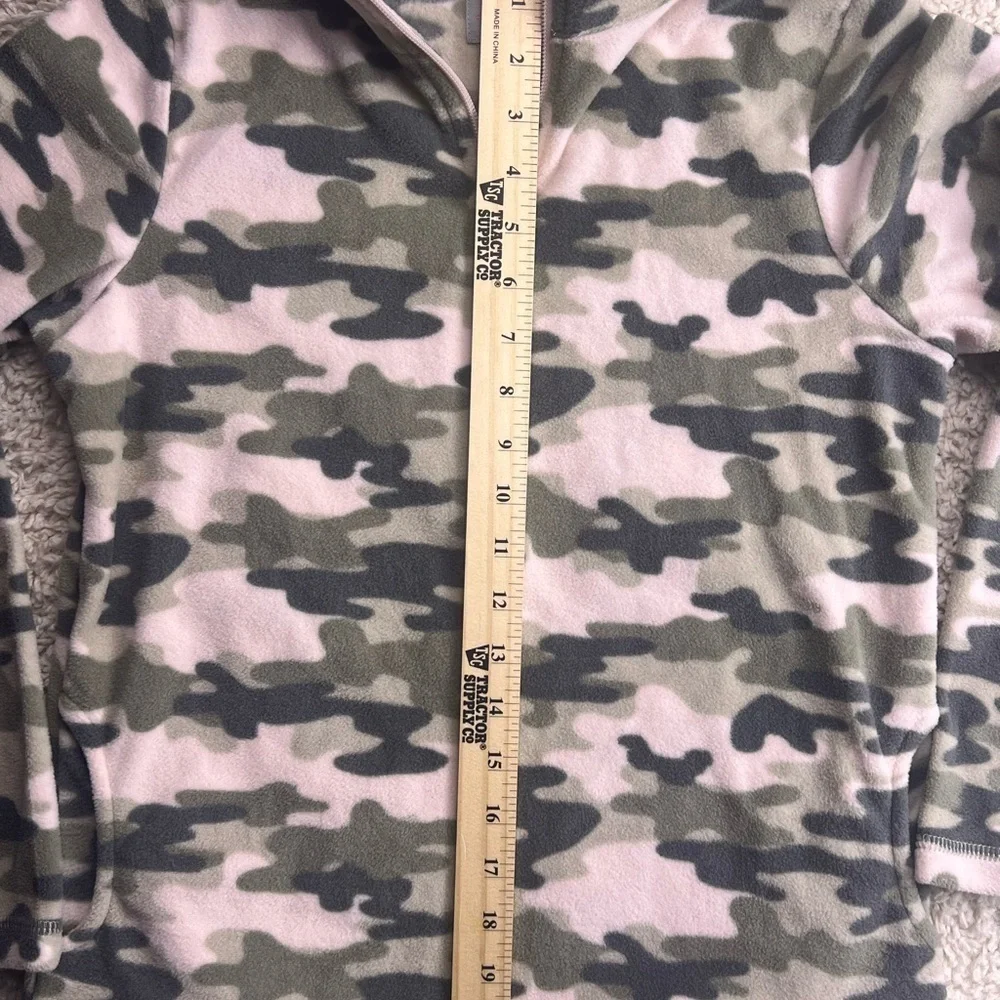 GIRLS CHILDREN’S PLACE CAMO FLEECE PULLOVER GUC SIZE L 10/12
